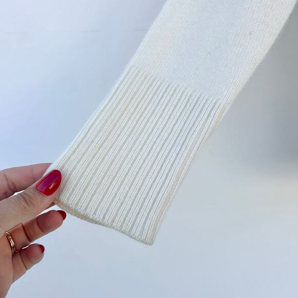 J. McLaughlin Dina Clara Cashmere Turtleneck Sweater Ecru Ivory Jumper XS - Picture 7 of 10